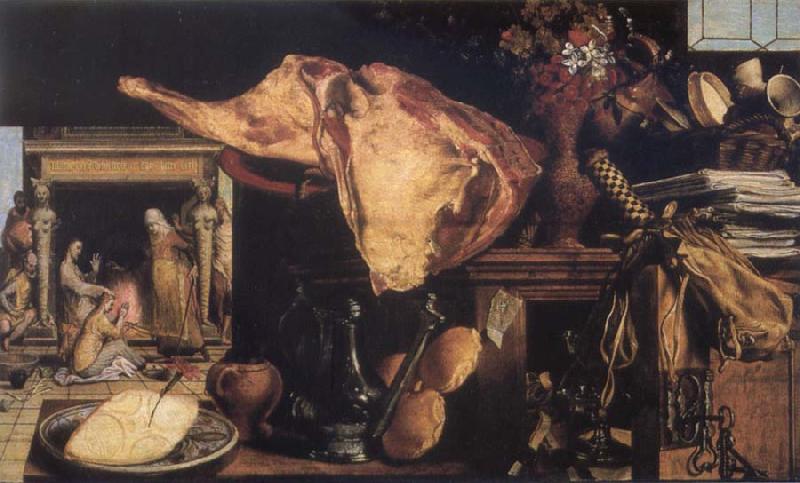 Pieter Aertsen Vanitas still-life in the background Christ in the House of Mary and Martha oil painting image